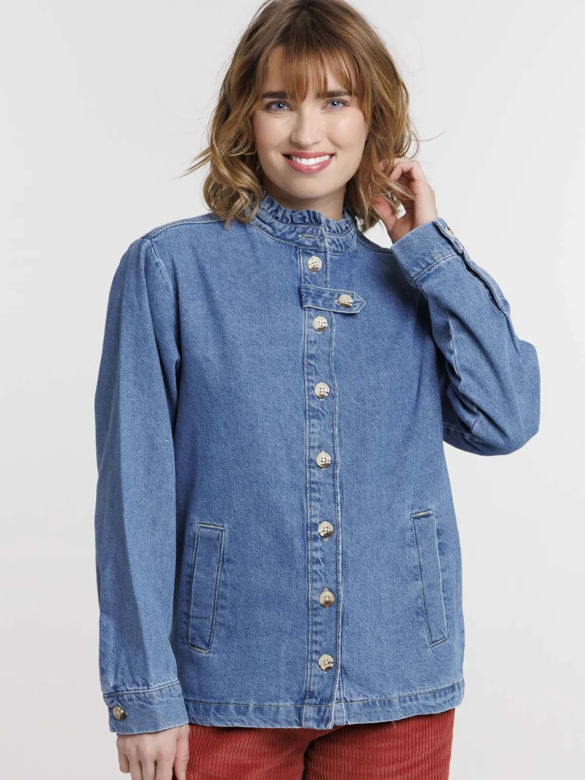 Veste jean femme double stone