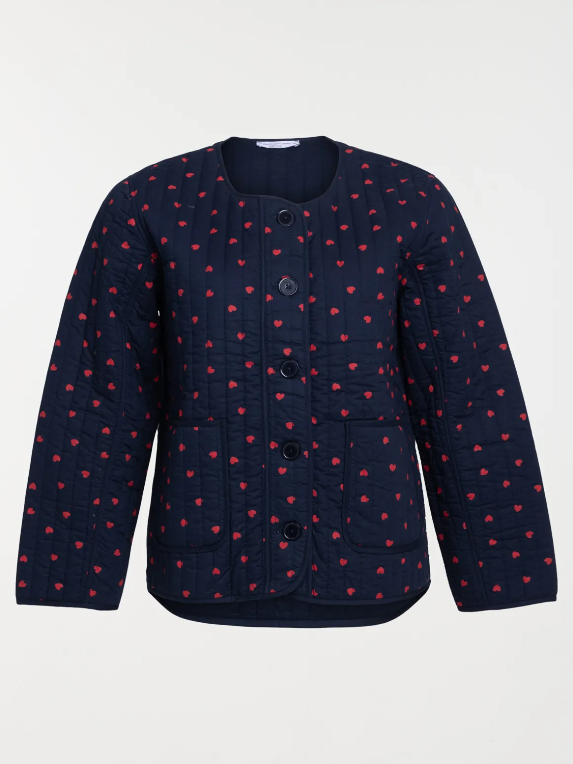 Veste motif coeur grande taille femme