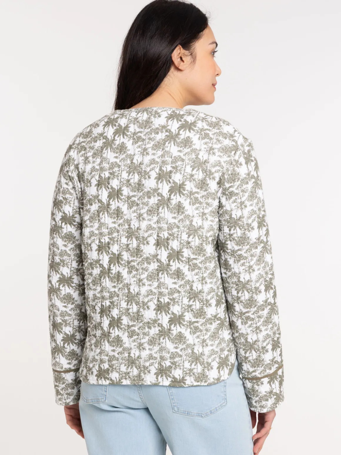 Veste motif palmier all over femme