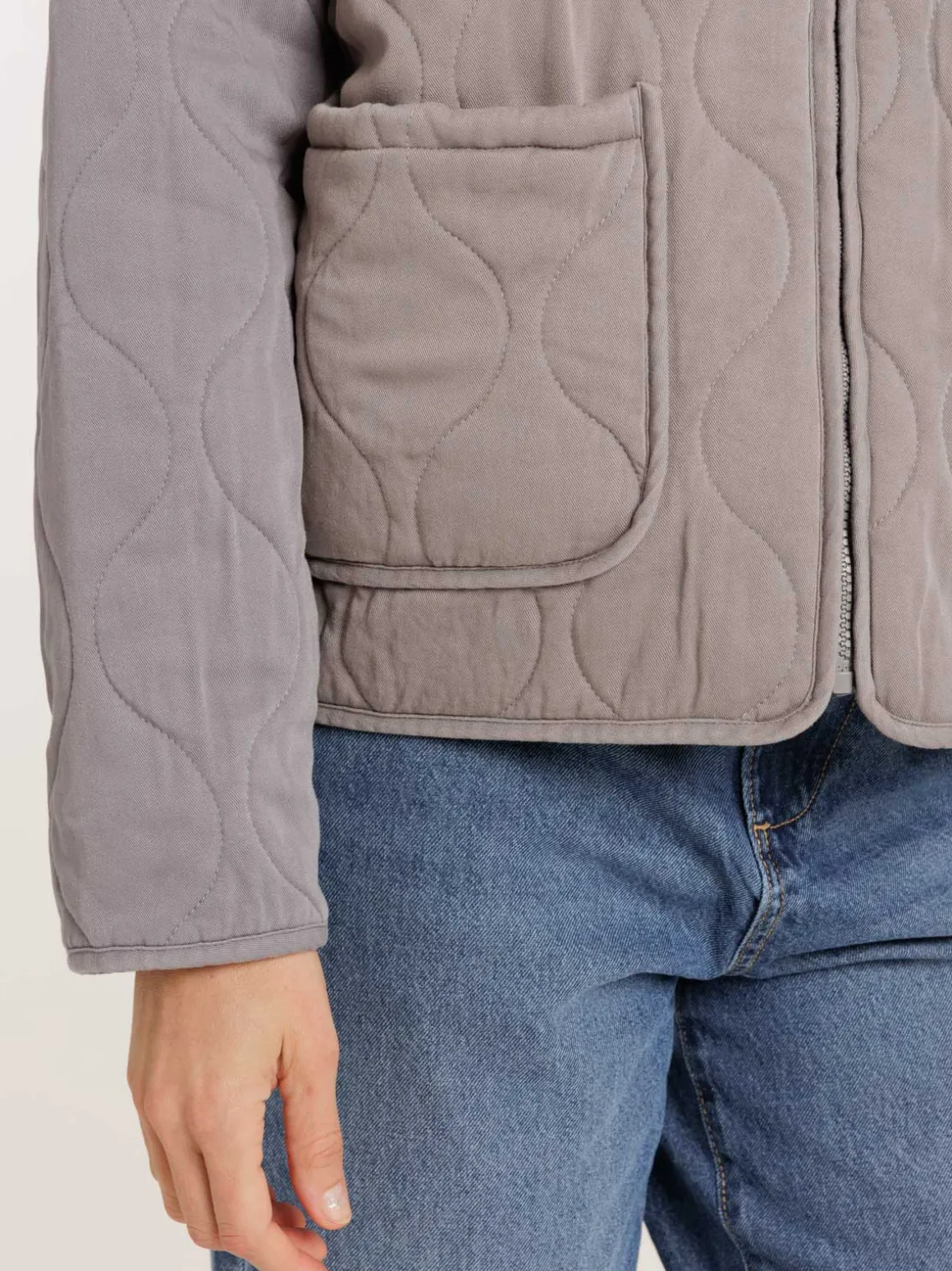 Veste paddée grise femme