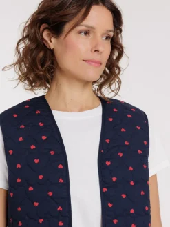 Veste sans manches coeurs femme
