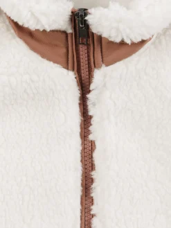Veste sherpa sans manches fille (XXS-M)