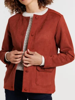 Veste suédine sienne femme