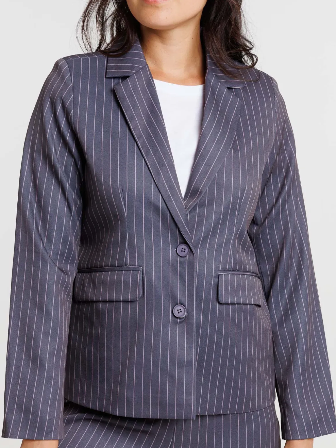 Veste tailleur excalibur rayée femme