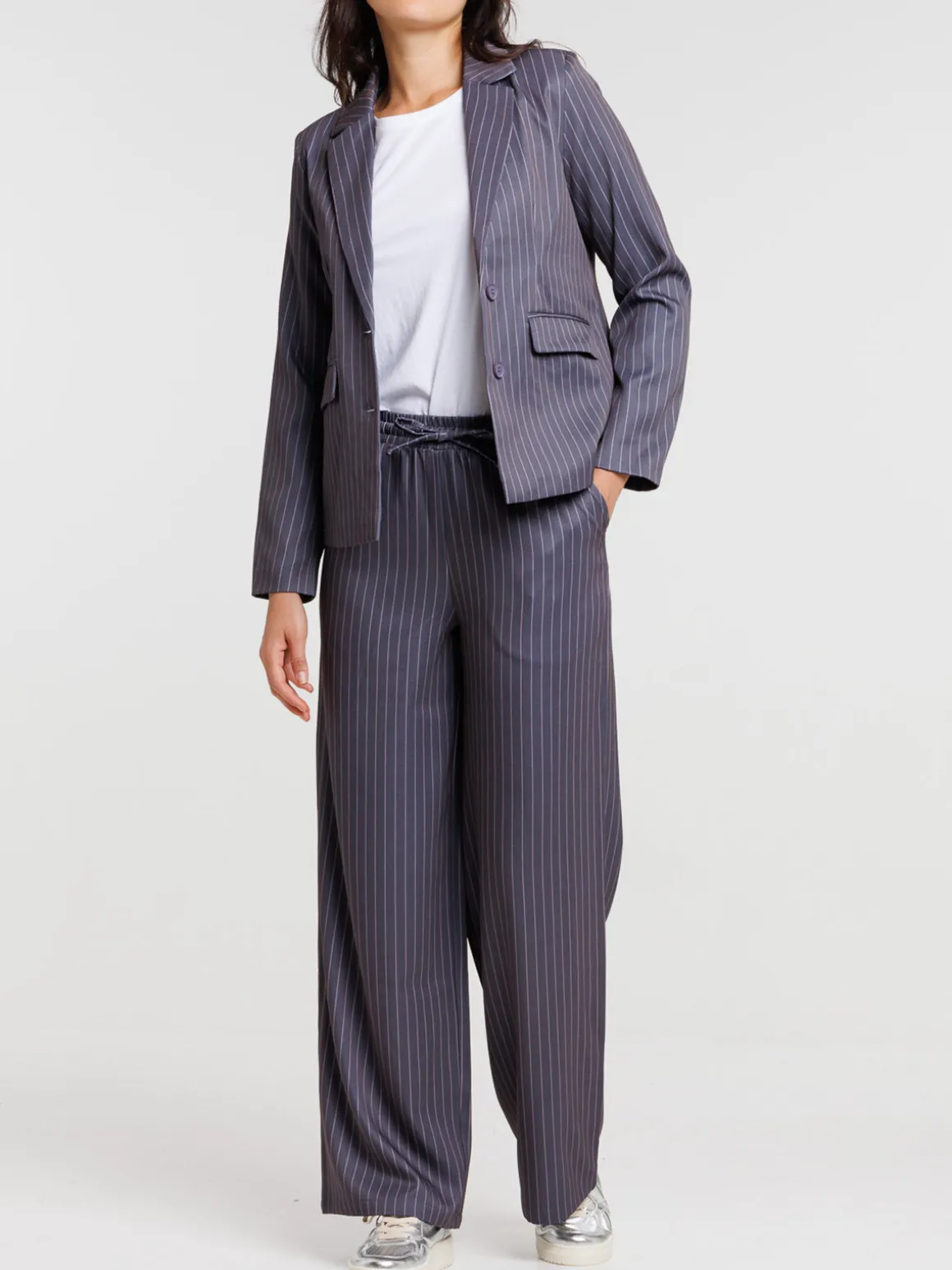 Veste tailleur excalibur rayée femme